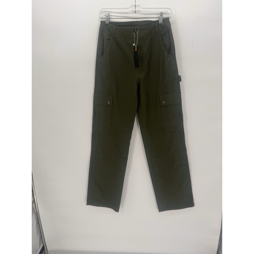 NEW Gilipur Cargo Pants Womens Med Army Green Cargo Multi-Pocket NWT